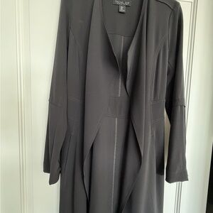 Rachel Zoe Women's Charcoal Open Front Trench Coat